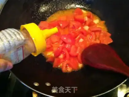 Make Pygmy tomato fried eggs step 6