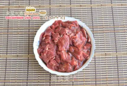 Make Mint beef step 1