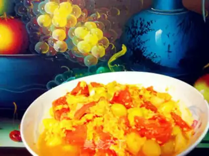 Make Pygmy tomato fried eggs step 9
