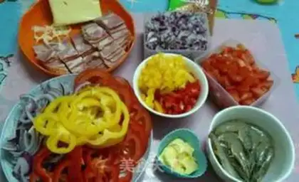 Make Delicious pizza seafood step 7