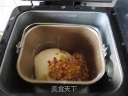 Make Onion bacon corn toast step 9