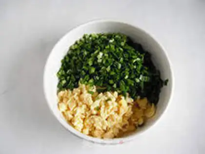 Make Half month egg dumplings step 4