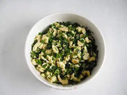 Make Half month egg dumplings step 5
