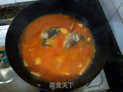 Make Tomato fish tofu soup step 8