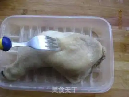 Make Frozen hand tore chicken step 5
