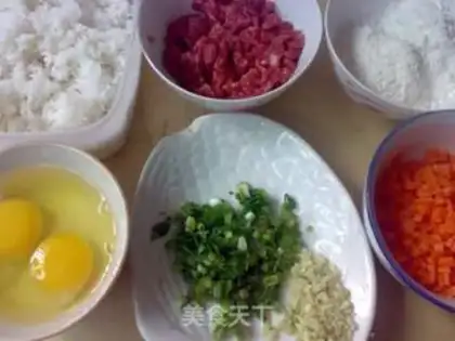 Make Beef rice omelet step 0