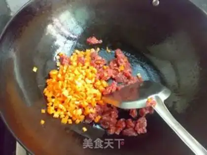 Make Beef rice omelet step 1