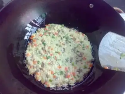 Make Beef rice omelet step 6