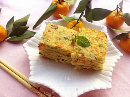 Make Beef rice omelet step 8