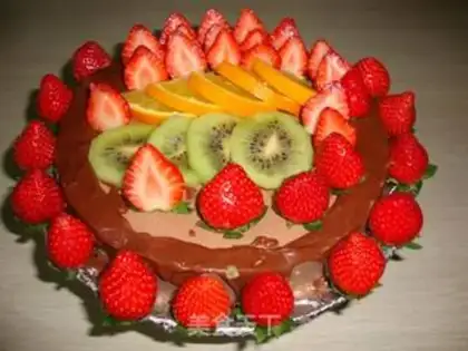 Make Chocolate fruit mousse step 33