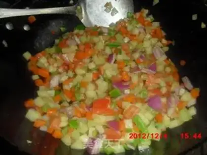 Make Five-coloured rice step 5