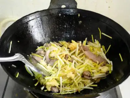 Make Pork fried eggs step 8