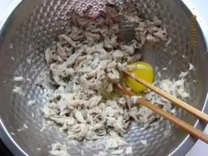 Make Oatmeal veal and fish cake step 3