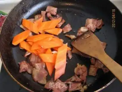 Make Fried bacon, Dutch beans step 7