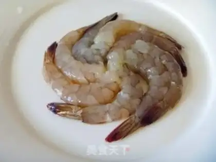 Make Shrimp chicken silk melon step 4