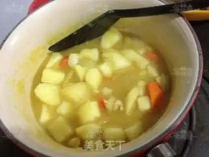 Make Curry potato chicken step 6