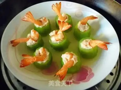 Make Shrimp chicken silk melon step 8
