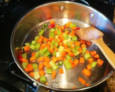 Make The rainbow trout pasta step 5
