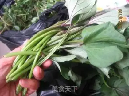 Make ♪ ♪ Red potato leaf corn paste nest ♪ step 0