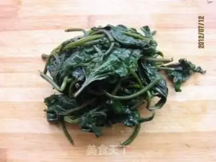 Make ♪ ♪ Red potato leaf corn paste nest ♪ step 3