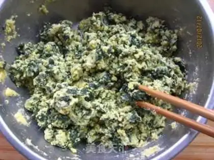 Make ♪ ♪ Red potato leaf corn paste nest ♪ step 7