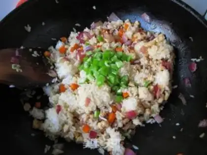 Make Fish fried rice step 7