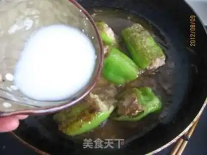Make Tied pepper meat box step 11
