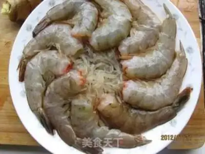 Make Garlic fan shrimp step 6