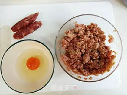 Make Salted egg meatloaf step 0