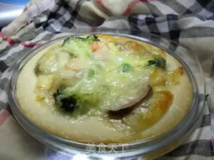 Make Single-person shrimp veggie pizza step 18