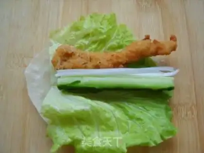 Make Old Beijing chicken roll step 20