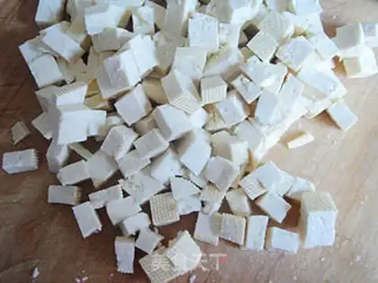 Make Double radish tofu fan bag step 1