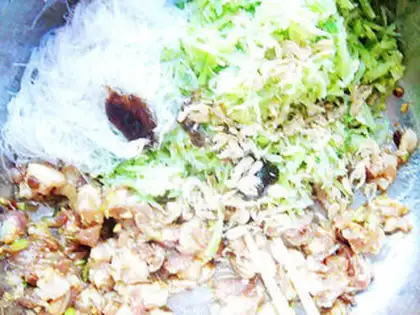 Make Double radish tofu fan bag step 7