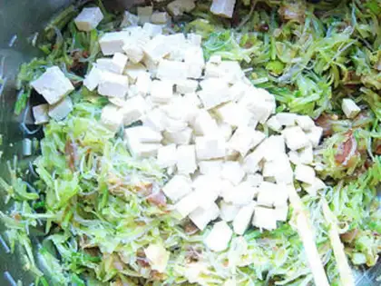 Make Double radish tofu fan bag step 8