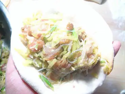 Make Double radish tofu fan bag step 12