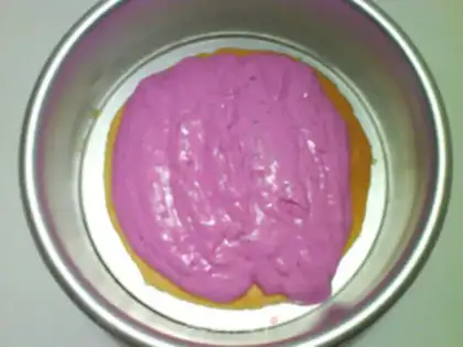 Make Flamingo cheesecake step 16