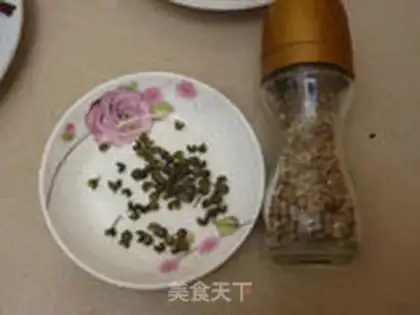 Make Tea mushroom spinach step 1