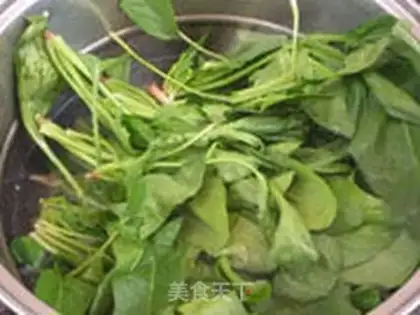 Make Tea mushroom spinach step 2