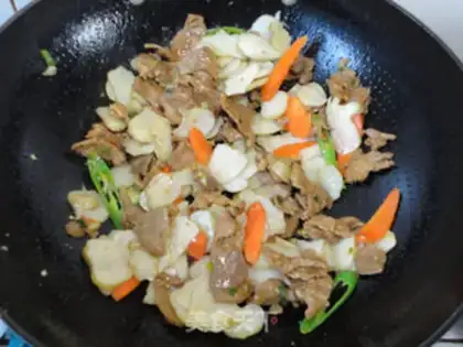 Make Potato-head fried meat step 8