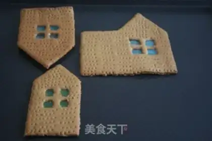 Make Christmas gingerbread house step 17