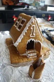Make Birthday Gingerbread House step 16