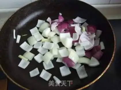 Make Onion fried tofu step 4