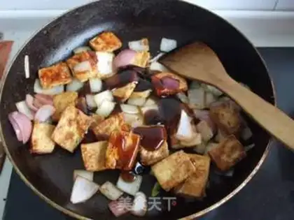Make Onion fried tofu step 6