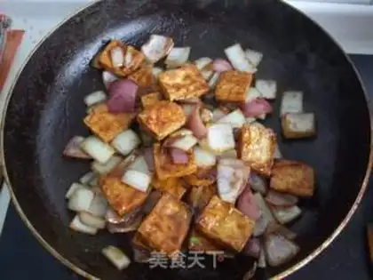 Make Onion fried tofu step 7