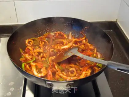 Make Korean hot octopus noodles step 8