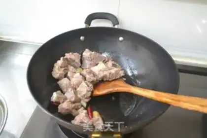 Make Tea mushrooms burn ribs step 6