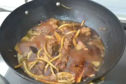 Make Tea mushrooms burn ribs step 7