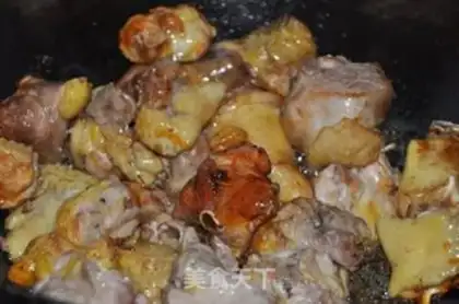 Make Chicken stew mushrooms step 2