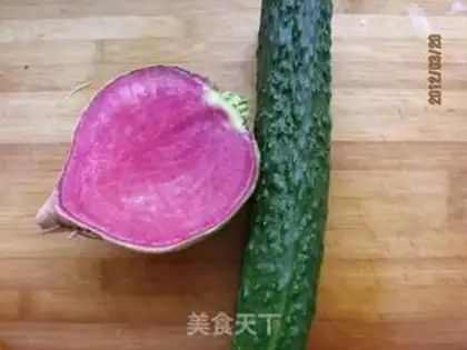 Make cucumber radish step 0