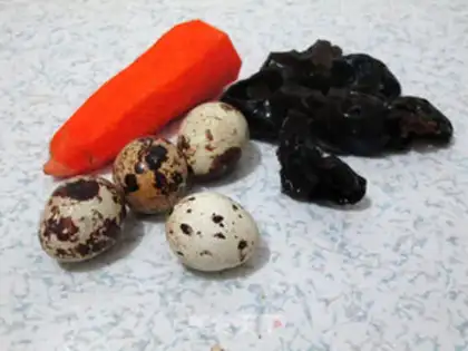 Make Fish, tiger, quail eggs step 0
